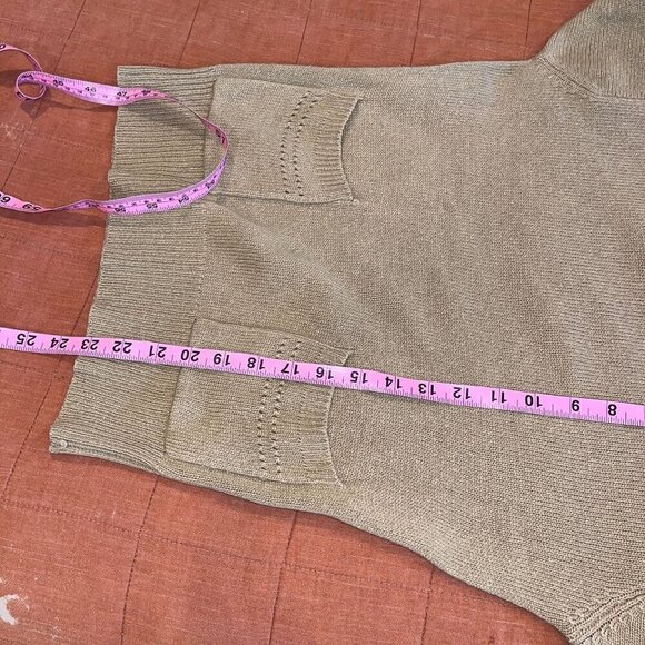 Alcott & Andrews Womens Medium 100% Cashmere Sweater With Pockets Brown - Picture 7 of 7